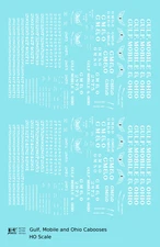 K4 HO Scale Decals Gulf Mobile and Ohio Caboose White