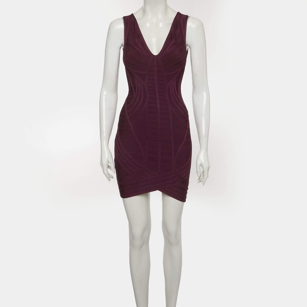 herve leger purple bandage dress Herve Leger purple bandage mini dress  StyleSwap