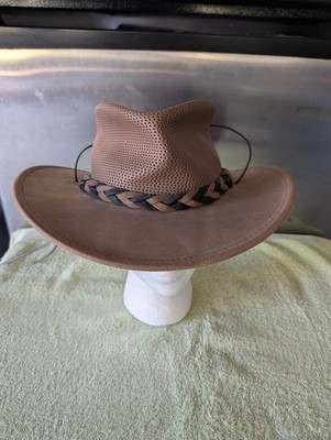 Minnetonka The Fold Up Hat Genuine Leather Mens Size Large  display picture 3