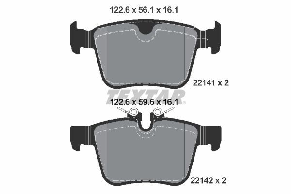 Textar Bremsbelagsatz, Scheibenbremse 2214101 FüR Jaguar Land Rover Volvo-image