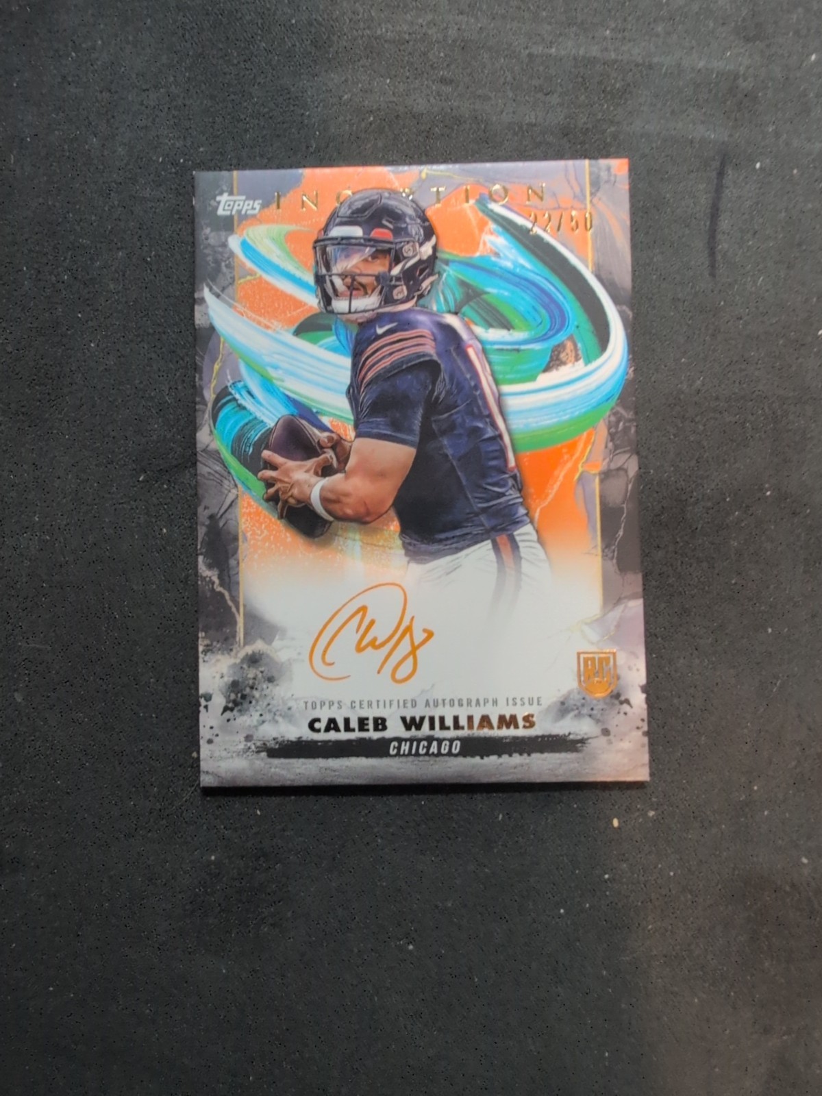 2024 Topps Inception - Rookie Autographs Caleb Williams #RA-CW Orange /50
