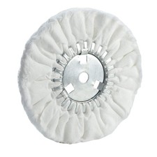 10 Soft Airway Buffing Wheel White Flannel / 5/8'' Arbor Hole/Finish Polish Step