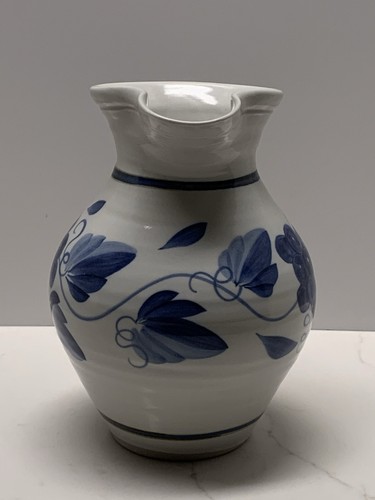 Vintage Miranda Thomas for Simon Pearce 8”Grapevine Ceramic Pitcher RARE - Picture 8 of 23
