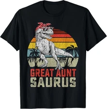 Great auntsaurus T Rex Dinosaur Great aunt Saurus Family T-Shirt
