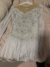 Beautiful White Skating Dress Figure Skating Dress