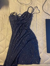 windsor dress navy blue sequins size small womens 