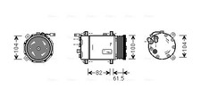 AVA QUALITY COOLING VNAK167 Kompressor, Klimaanlage für SEAT,VW