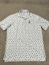 Johnnie O Polo Shirt Mens Large TPC Boston Geometric Aop Performance Golf