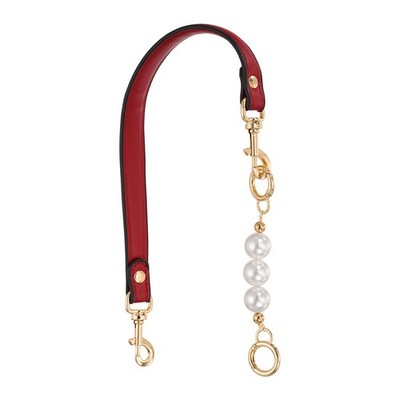 20'' PU Bag Strap for [Brand], Gold Buckles, Red