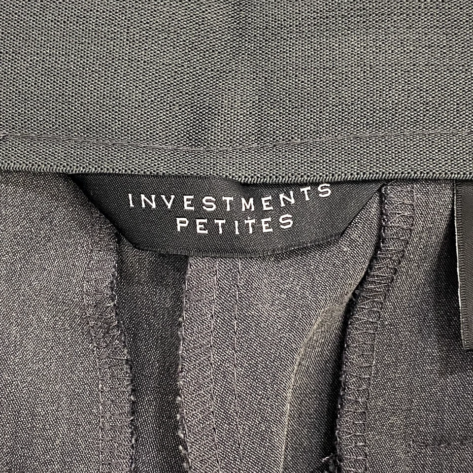 Investment Petite Women's Pants Size 8P Regular Gray Stretch Comfort - Image 4 of 4