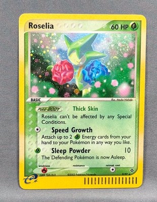 NM Roselia 9/97 Holo Rare Dragon Pokemon 2003 Atsuko Nishida Swirl