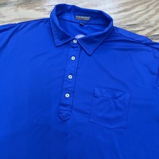 Peter Millar Summer Comfort Golf Polo Shirt Men's 2XL Royal Blue Stretch