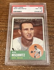 1963 Topps Baseball #152 Ron Nischwitz PSA 8 NM-MT