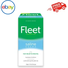 Fleet Laxative Saline Enema for Adult Constipation 4.5 fl oz 4 Bottles pack, NEW