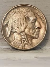 Beautiful 1921p Buffalo. High End AU. Super Original Golden Toning.