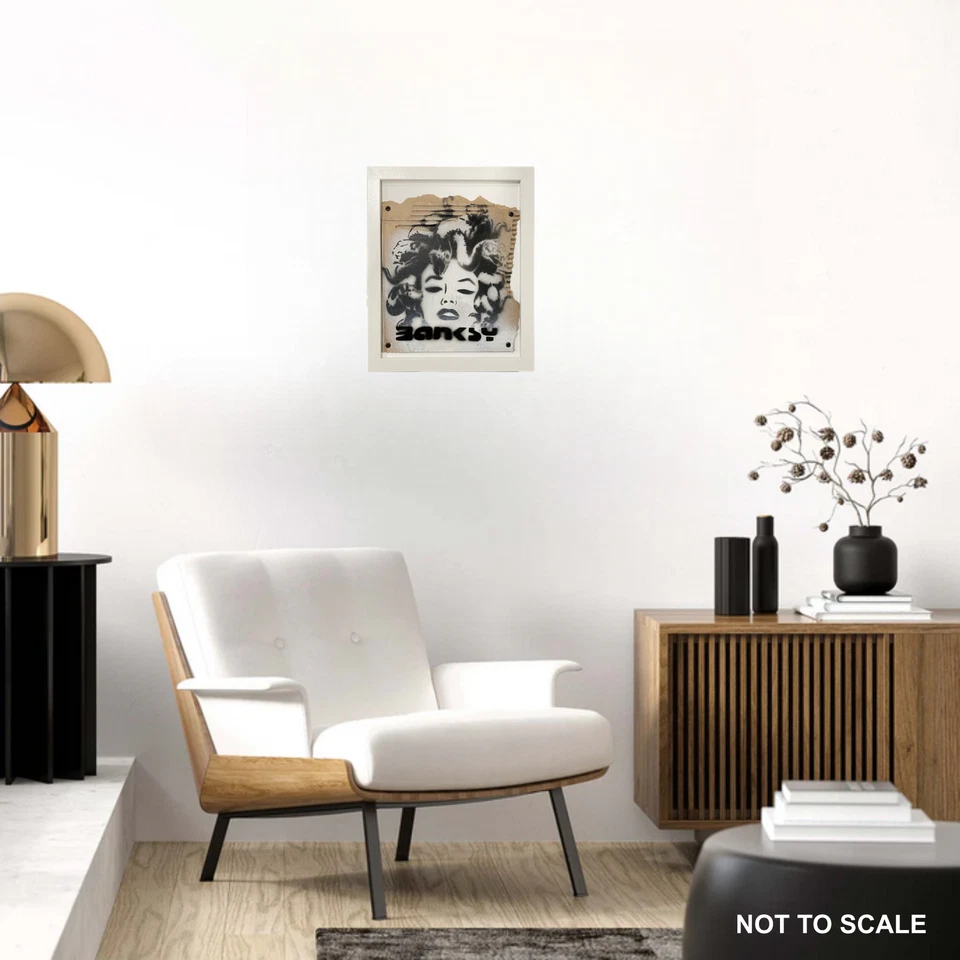 Banksy Graffiti Art Street Pop Art Medusa Original Card Board Painting - image 2 of 4