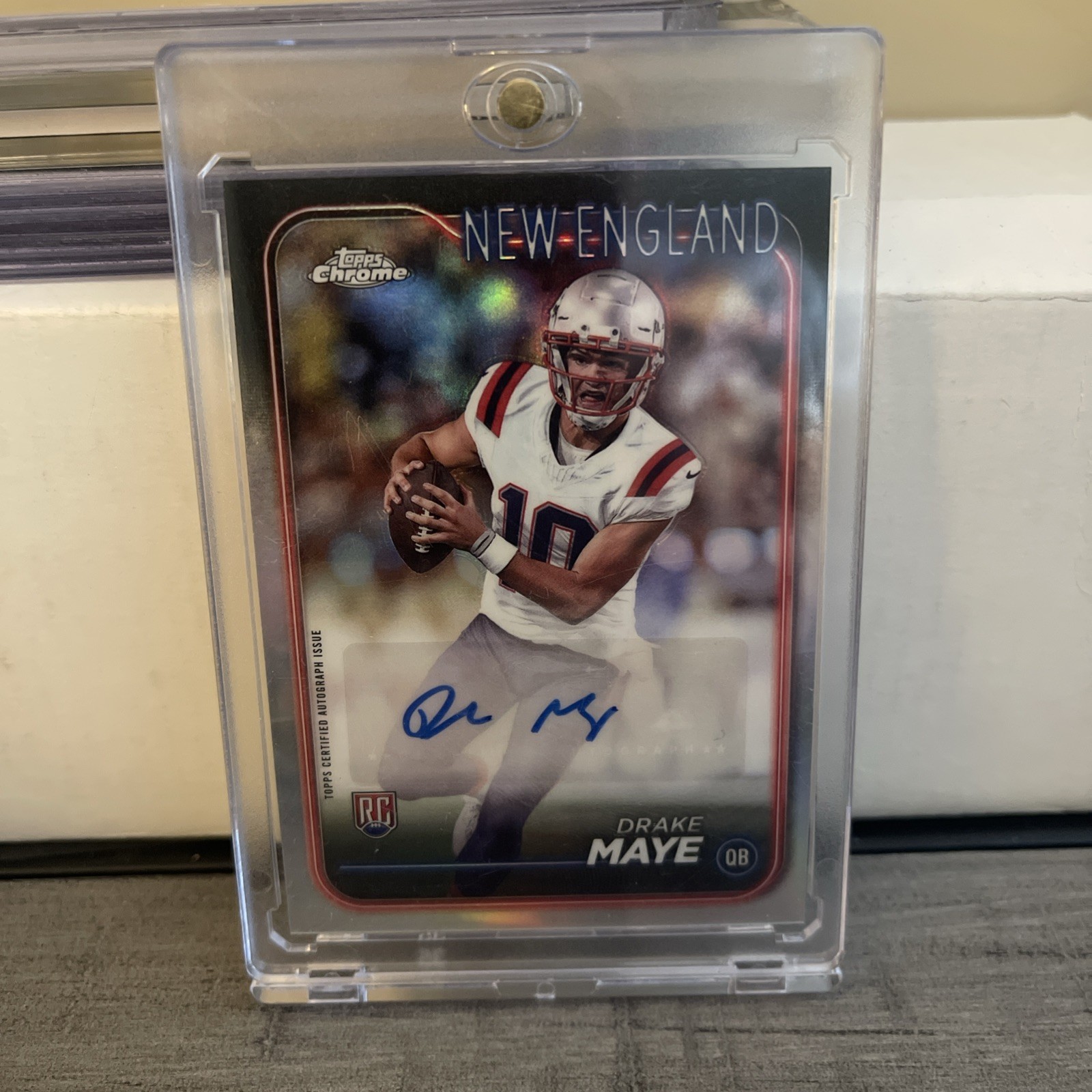 2024 Topps Chrome Refractor Drake Maye RC Auto