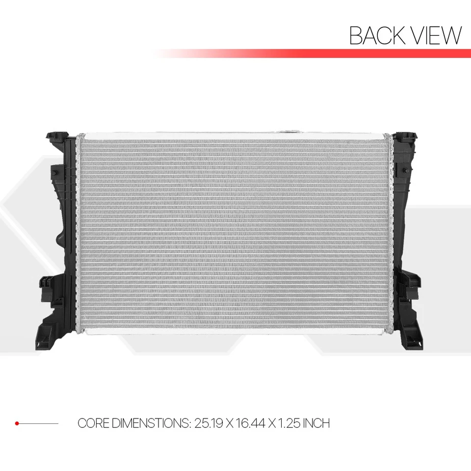 Radiador de refrigeración de motor de núcleo de aluminio estilo OE para 05-16 C63/E63/SLK55 AMG 13358 Foto 3 de 4