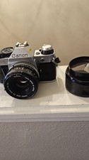   Near MINT  Canon AE-1 Program Film Camera Sliver FD 50mm f/1.4 Lens From Japan