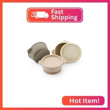 PandaEar 3 Pack Baby Bowls with Suction Leak-Proof Stay Put Silicone Food Bowl