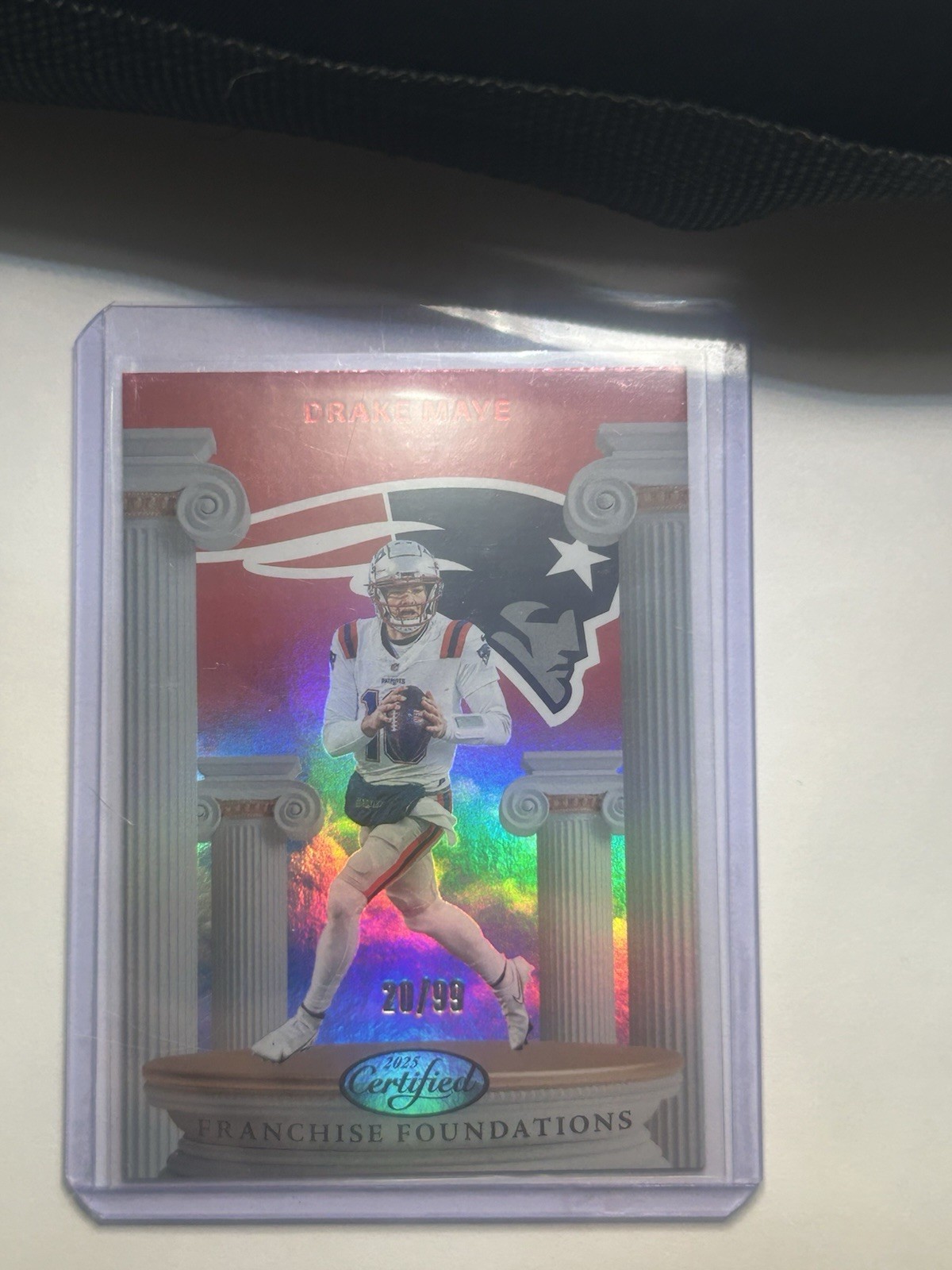 Panini 2025 Certified Franchise Foundations Mirror Red Drake Maye /99 Patriots