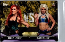 2017 WWE Tops Women’s Division Becky Lynch Alexa Bliss Rivalries Gold  /10