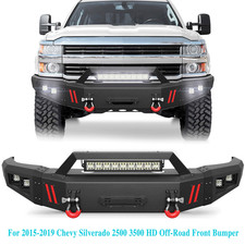 For 15-19 Silverado 2500 3500 Hd Heavy Duty Front Bumper D-ring Winch Plate