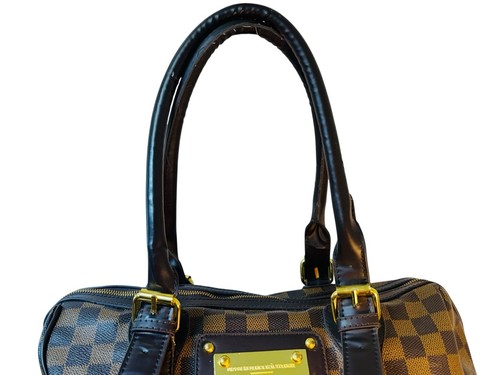 AUTÉNTICO Louis Vuitton Damier Level Berkeley Bolso de Mano Lona Marrón EXCELENTE - Imagen 3 de 11