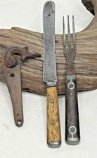 Civil War Lot  Soldier's Fork and Knife Rifle musket lock plate and hammer