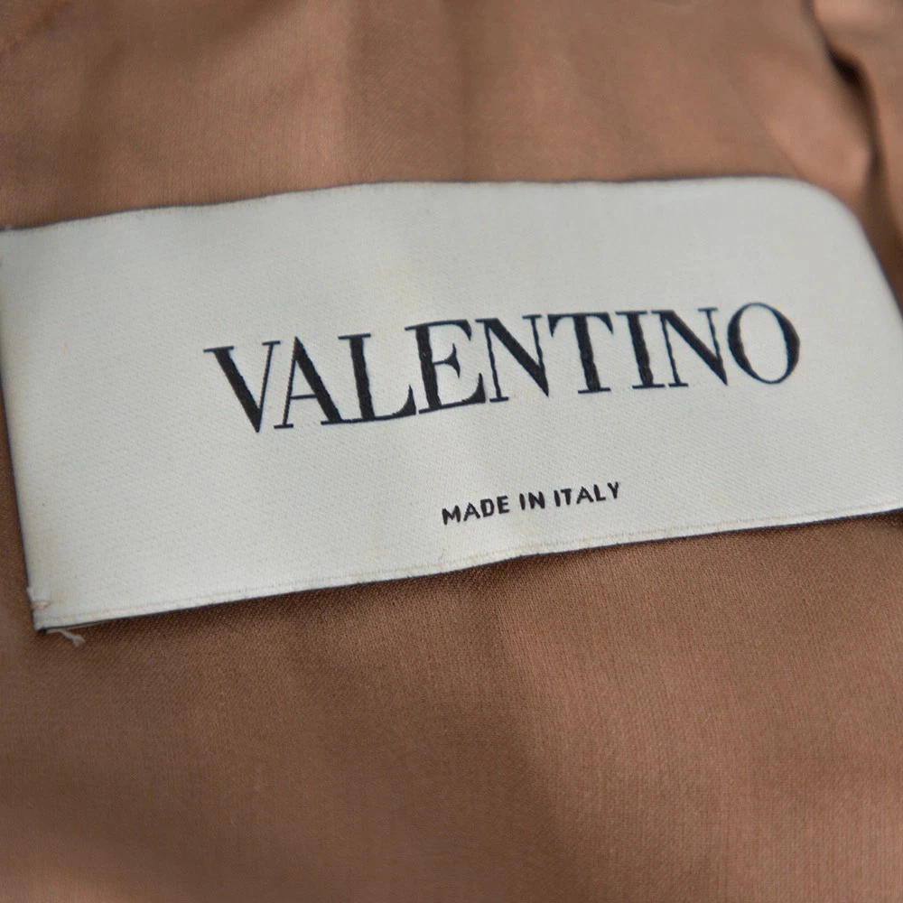 Abito Midi Valentino Nero Pizzo Coperto Manica Flauto Manica S