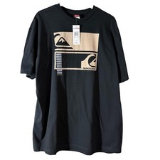 Quiksilver Logo Graphic T-shirt Short Sleeve Black NWT - XLarge