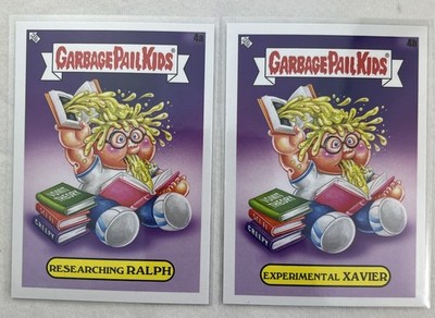 2 Card Lot Garbage Pail Kids BOOK WORMS Researching Ralph4b Experimental Xavier4