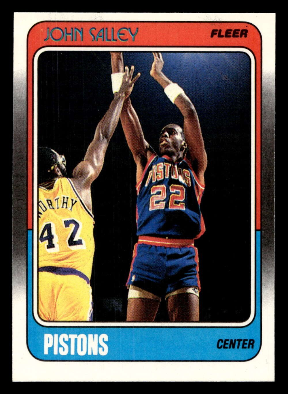 1988-89 Fleer #44 John Salley Near Mint+ RC Rookie Pistons Basketball ID: 509926