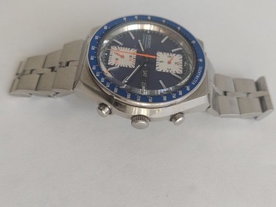 SEIKO 6138-0030 BLUE KAKUME AUTOMATIC CHRONOGRAPH EXCELLENT