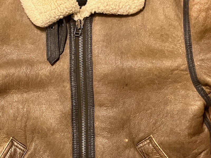 Vintage B3 Flight Jacket Mouton Genuine Leather Brown Size M Vintage B3 Flight Jacket Mouton Genuine Leather Brown Size M