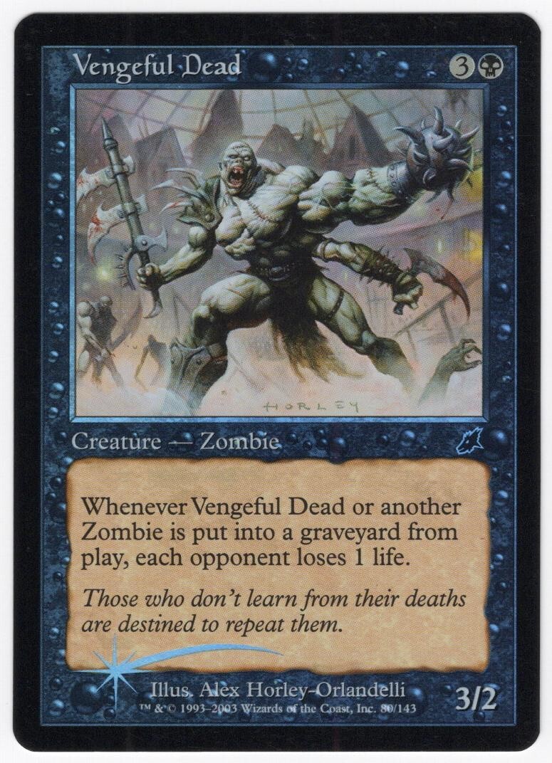 Vengeful Dead 2003 Scourge FOIL Black Common Creature MTG NM AZ1