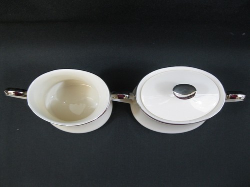 Lenox China Solitaire~(1)~Covered Sugar Bowl and Creamer~1st Quality~Perfect - 第 2/6 張圖片