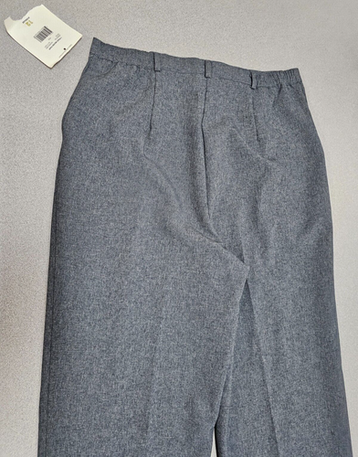 NWT Kathie Lee Collection Women Size 12 (36x30) Gray Trouser Pleated Dress Pants - Picture 6 of 9