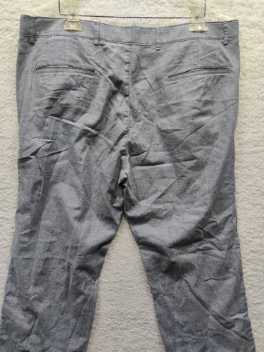 Pantalón Hoerey Mezcla de Lino Para Hombre Calce Ajustado Gris Recto Talla 40 - Imagen 4 de 8
