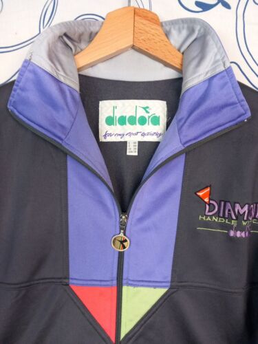 DIADORA DIAMOND VINTAGE 90S TRACKSUIT JACKET GIACCA GINNICA JOGGING GYM GABBER - Bild 3 von 19