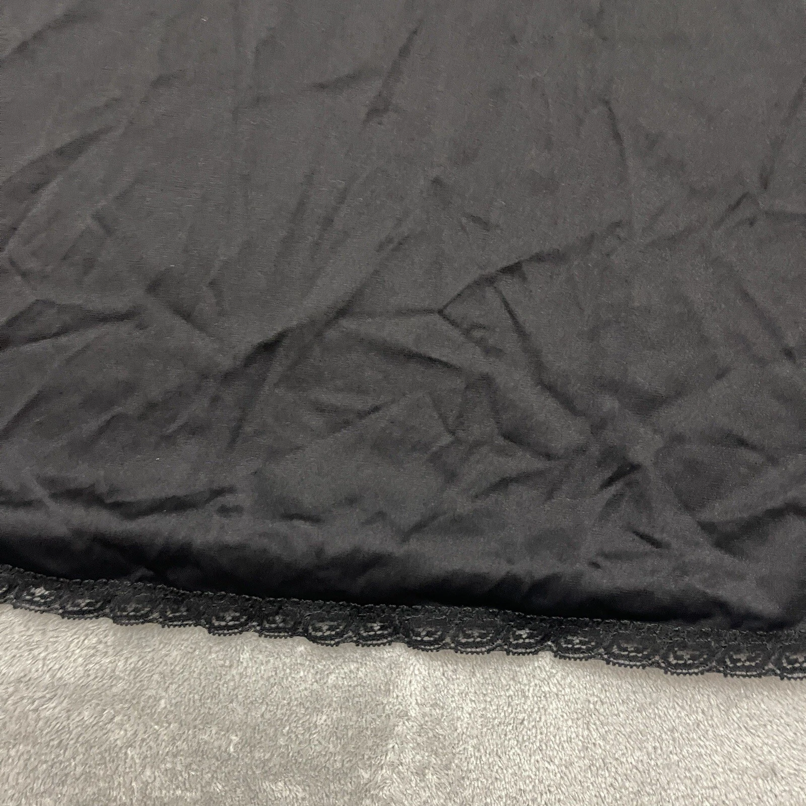 VALENTINO Shadowline Vintage Slip Dress Camicia da Notte Lunga Chemise Taglia 34 Nero Pizzo