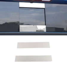 2x Rear Center Window Cover Trim Kit For Chevy Silverado/GMC Sierra 2019+ Chrome