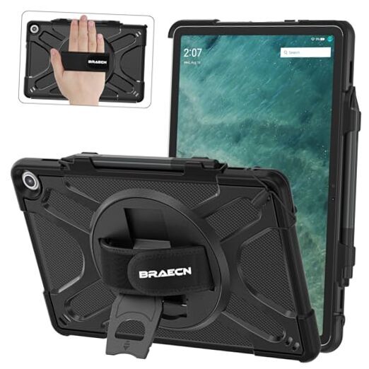 Durable Black Hand Strap Case for Amazon Fire Max 11 13th Gen 2023 11