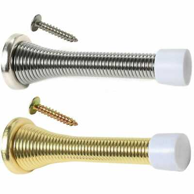 Feder Türstop Feder Spirale Chrom Messing Projektion Wand Sockelleiste Halterung beiseite