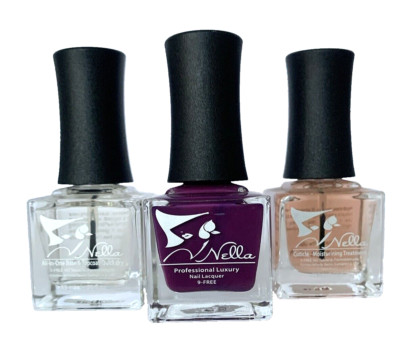 Healthier Nail Polish by NELLA + All-In-One, Base & Topcoat & Cuticle Treatment