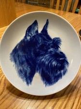 Vintage Tove Svendsen Natalia Mitlina Riesenschauzer Plate Blue Denmark