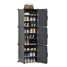 9 Tier Tall Slim Dustproof Shoes Cabinet Storage Organiser Shoe Rack Stand Holds