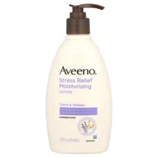 Aveeno Stress Relief Moisturizing Lotion Calms & Relaxes Lavender Scented 12 Oz