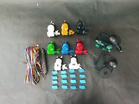Bar top arcade parts build kit 2 4/8 joysticks 16 buttons jamma cable