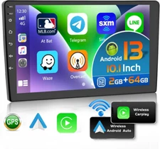 2+64GB10.1" Android 13 Carplay GPS Navi WiFi Double 2Din Car Stereo BT RDS Radio